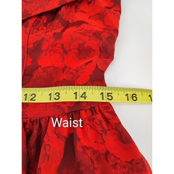 Lulus Women's Enviable Charm Off the Shoulder Red Mini Dress Size L - Picture 8 of 10